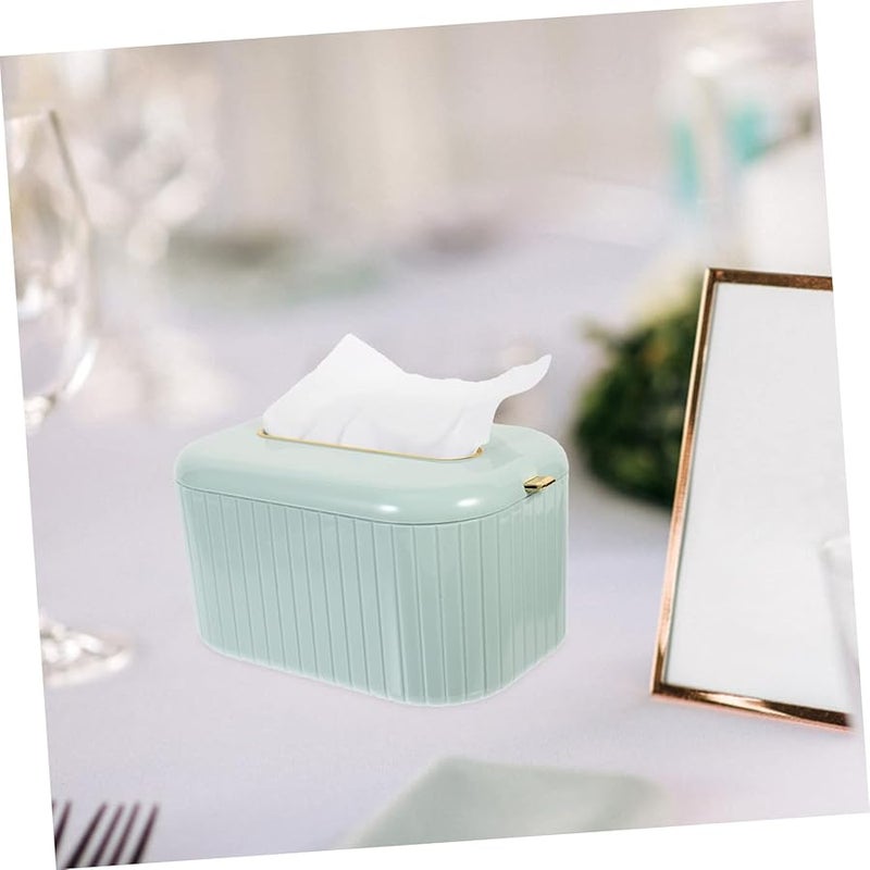 غطاء علبة المناديل الحديث حامل مناديل مدمج حافظة مناشف زخرفية أنيقة لغرفة المعيشة الحمام - Image 4